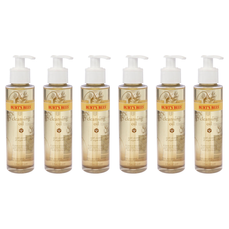 Burt's Bees Cleansing Oil with Coconut and Argan by Burts Bees for Unisex - 6 oz Cleanser - Pack of 6