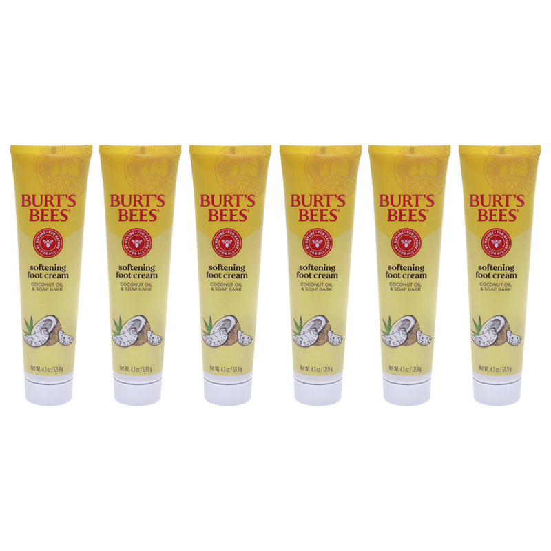 Burt's Bees Coconut Foot Creme by Burts Bees for Unisex - 4.34 oz Cream - Pack of 6