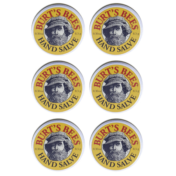 Burt's Bees Hand Salve by Burts Bees for Unisex - 0.3 oz Cream - Pack of 6