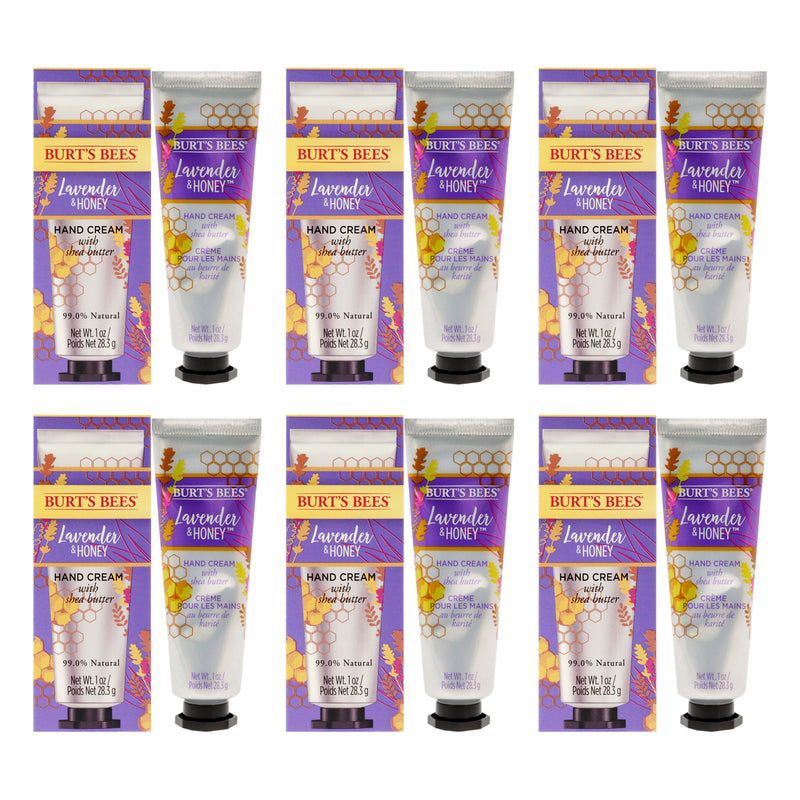 Burt's Bees Lavender and Honey Hand Cream by Burts Bees for Unisex - 1 oz Cream - Pack of 6