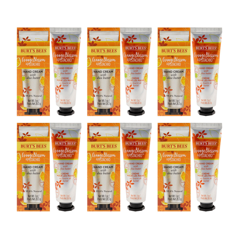 Burt's Bees Orange Blossom and Pistachio Hand Cream by Burts Bees for Unisex - 1 oz Cream - Pack of 6