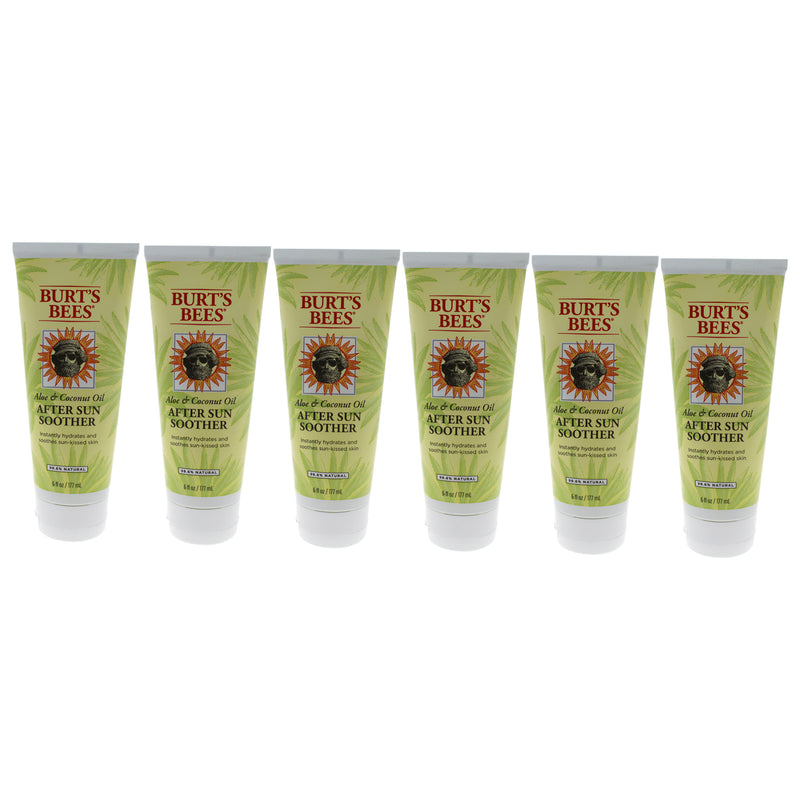 Burt's Bees Aloe & Coconut Oil After Sun Soother by Burts Bees for Unisex - 6 oz Oil - Pack of 6