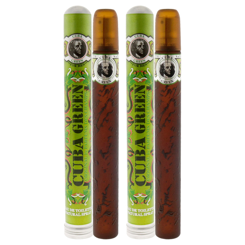 Cuba Cuba Green by Cuba for Men - 1.17 oz EDT Spray - Pack of 2