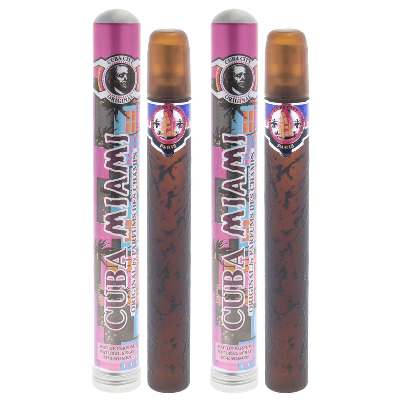 Cuba Cuba City Miami by Cuba for Women - 1.17 oz EDP Spray - Pack of 2