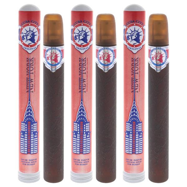 Cuba Cuba City New York by Cuba for Women - 1.17 oz EDP Spray - Pack of 3