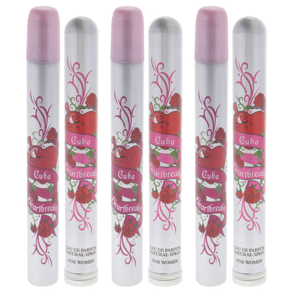 Cuba Cuba Heartbreaker by Cuba for Women - 1.17 oz EDP Spray - Pack of 3