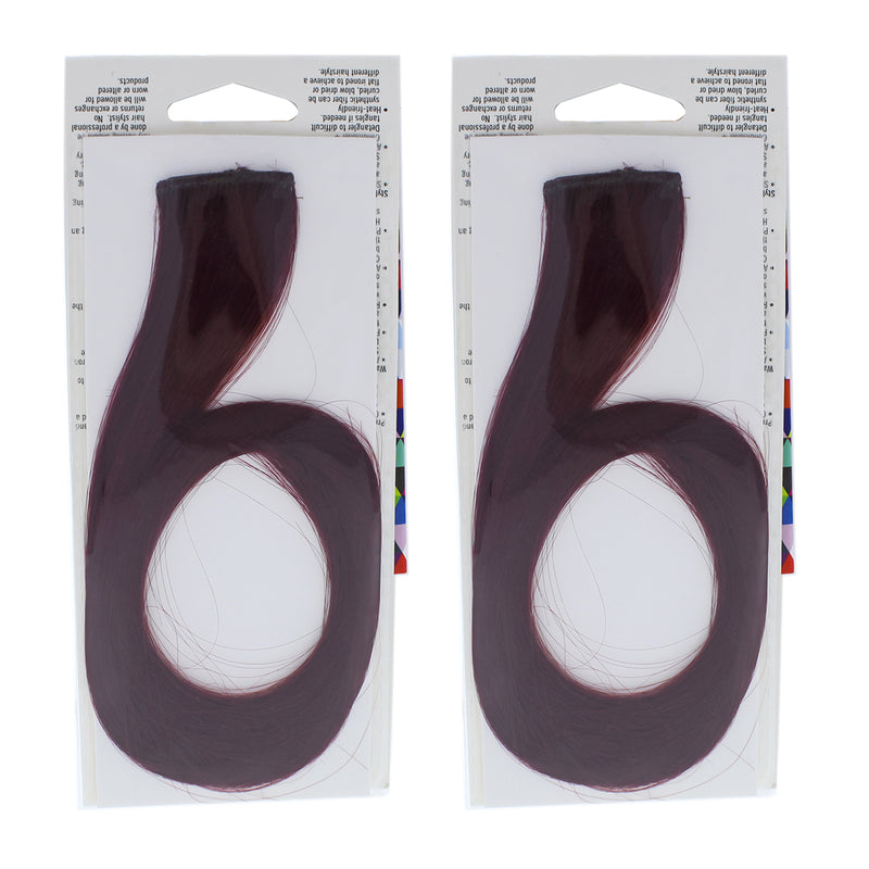 Hairdo Pop Color Strip Extension - Berry Kiss by Hairdo for Women - 18 Inch Hair Extension - Pack of 2