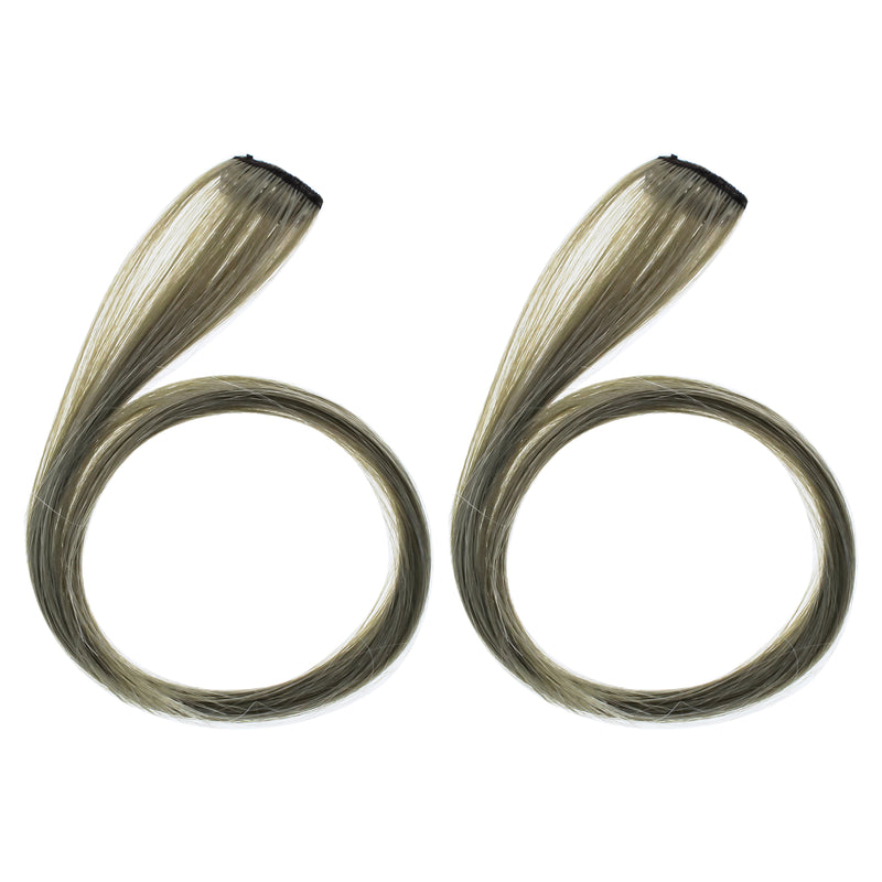 Hairdo Pop Color Strip Extension - Silver Surprise by Hairdo for Women - 18 Inch Hair Extension - Pack of 2