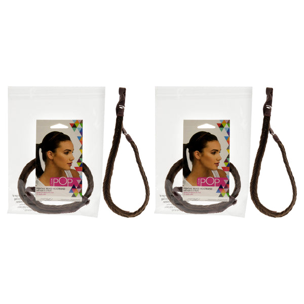 Hairdo Pop Fishtail Braid Headband - R10 Chestnut by Hairdo for Women - 1 Pc Hair Band - Pack of 2