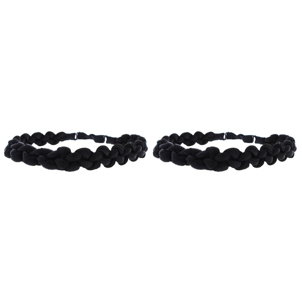 Hairdo Pop Thick Braid Headband - R2 Ebony by Hairdo for Women - 1 Pc Hair Band - Pack of 2