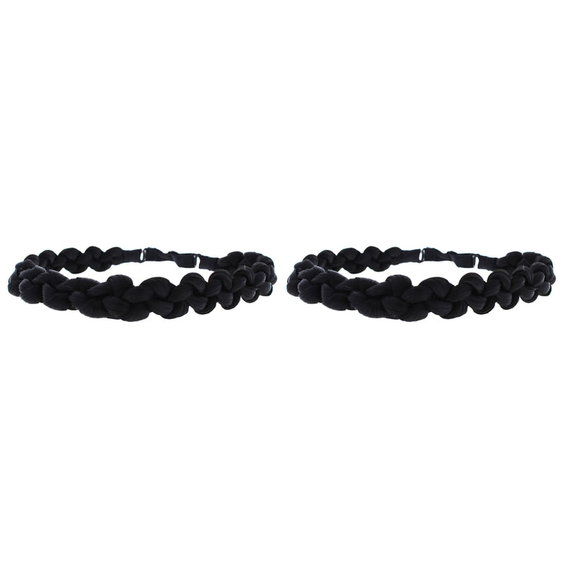 Hairdo Pop Thick Braid Headband - R2 Ebony by Hairdo for Women - 1 Pc Hair Band - Pack of 2