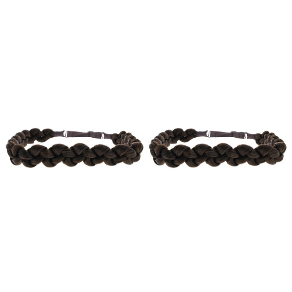 Hairdo Pop Thick Braid Headband - R6 30H Chocolate Copper by Hairdo for Women - 1 Pc Hair Band - Pack of 2
