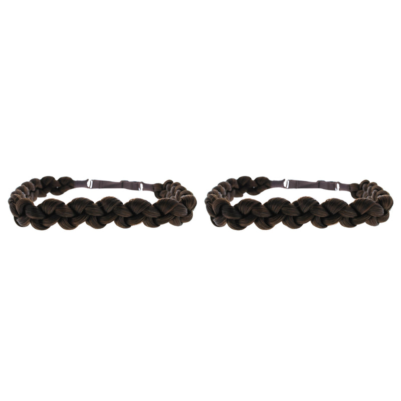 Hairdo Pop Thick Braid Headband - R6 30H Chocolate Copper by Hairdo for Women - 1 Pc Hair Band - Pack of 2