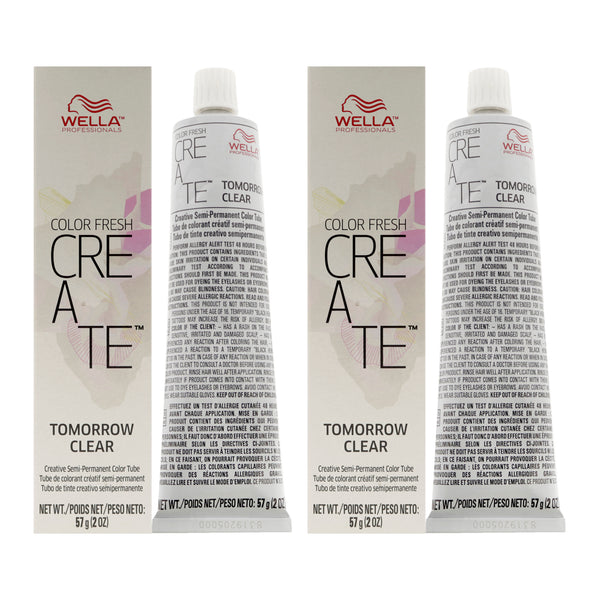 Wella Color Fresh Create Semi-Permanent Color - Tomorrow Clear by Wella for Unisex - 2 oz Hair Color - Pack of 2