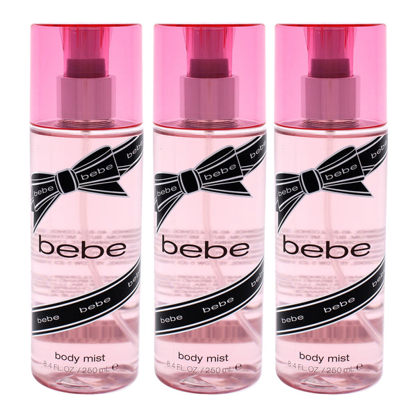 Bebe Bebe Silver by Bebe for Women - 8.4 oz Body Mist - Pack of 3