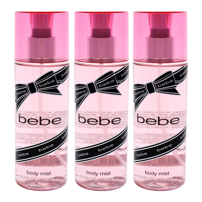 Bebe Bebe Silver by Bebe for Women - 8.4 oz Body Mist - Pack of 3