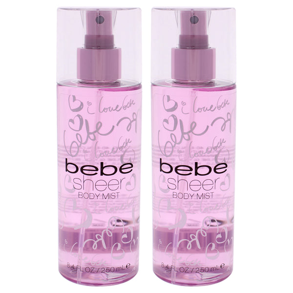 Bebe Bebe Sheer by Bebe for Women - 8.4 oz Body Mist - Pack of 2