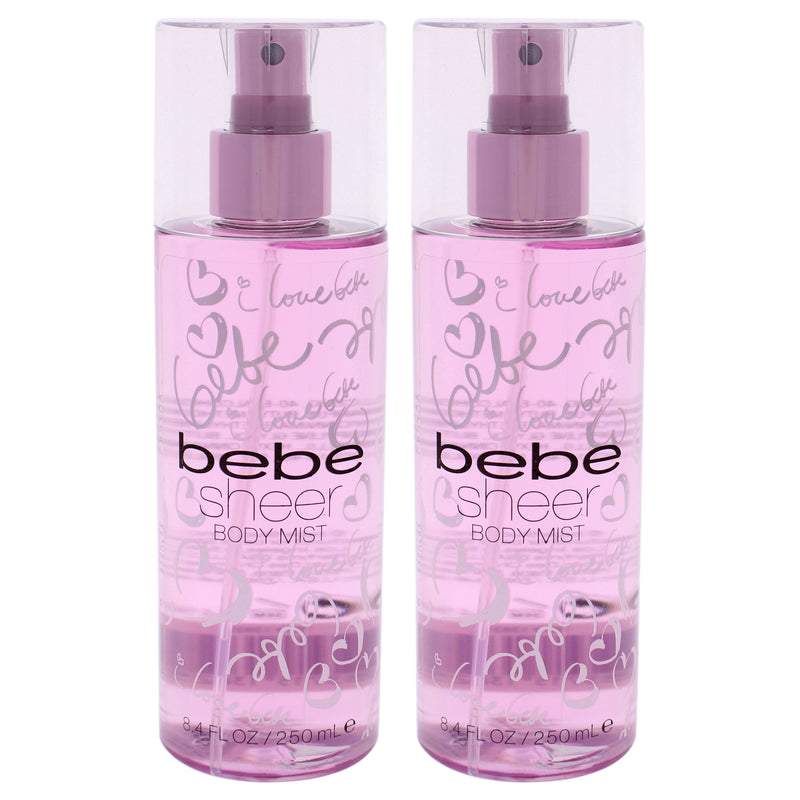 Bebe Bebe Sheer by Bebe for Women - 8.4 oz Body Mist - Pack of 2