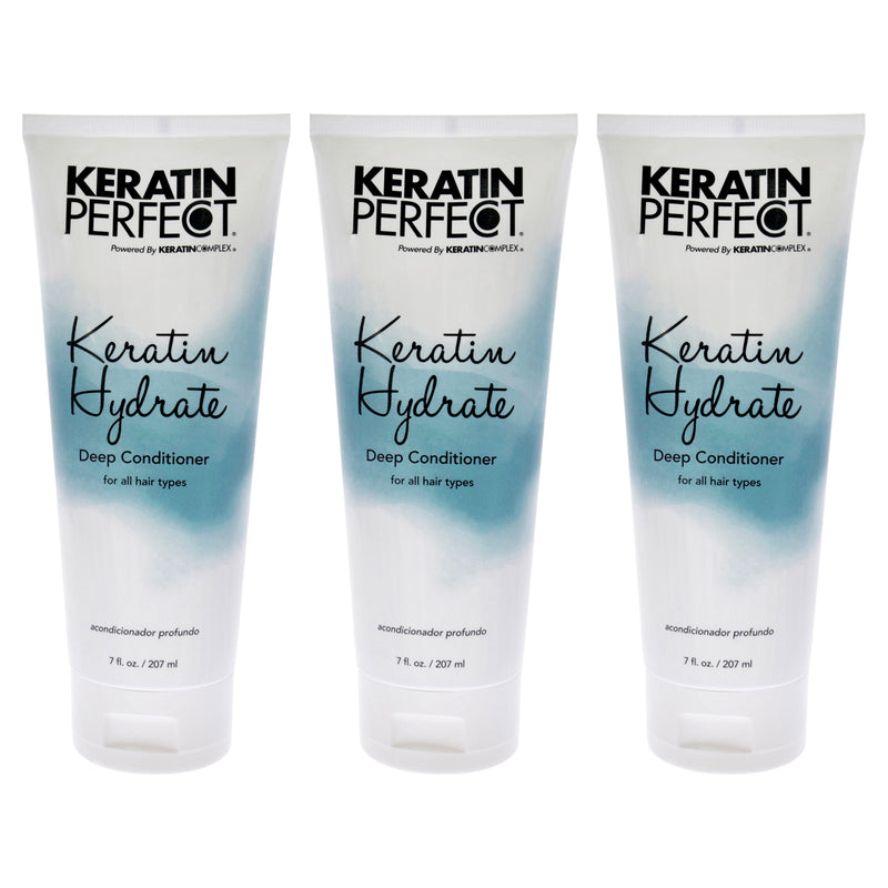 Keratin Perfect Keratin Hydrate Deep Conditioner by Keratin Perfect for Unisex - 7 oz Conditioner - Pack of 3