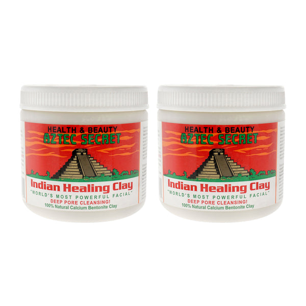 Aztec Secret Indian Healing Clay by Aztec Secret for Unisex - 1 lb Clay - Pack of 2