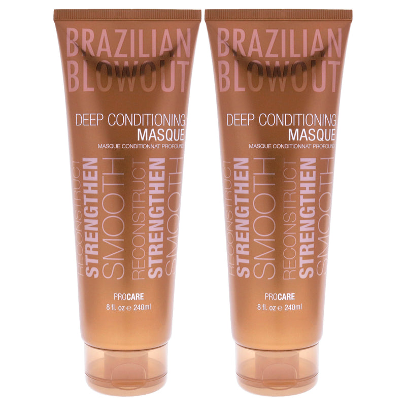 Brazilian Blowout Acai Deep Conditioning Masque by Brazilian Blowout for Unisex - 8 oz Masque - Pack of 2
