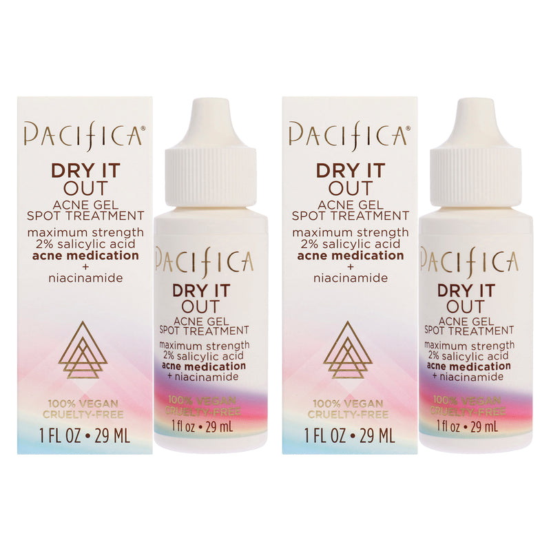 Pacifica Dry It Out Acne Gel Spot Treatment by Pacifica for Unisex - 1 oz Treatment - Pack of 2