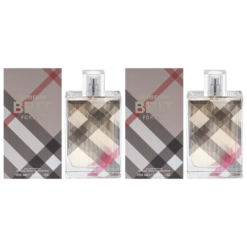 Burberry Burberry Brit For Her by Burberry for Women - 3.3 oz EDP Spray - Pack of 2