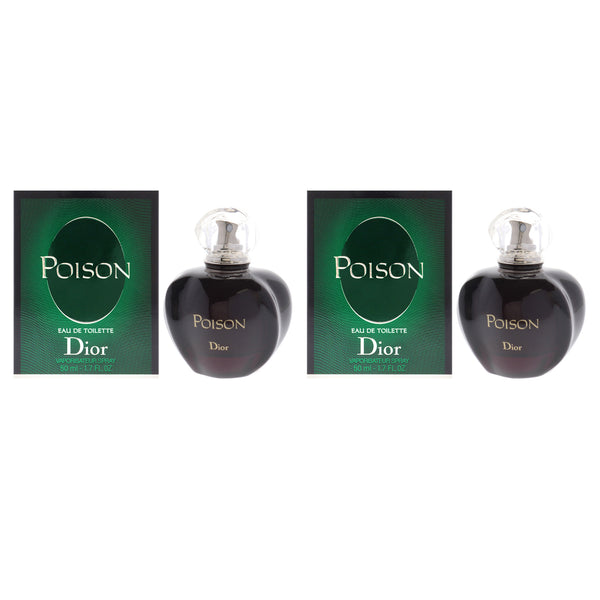 Christian Dior Poison by Christian Dior for Women - 1.7 oz EDT Spray - Pack of 2