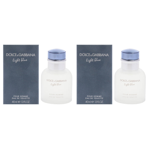 Dolce & Gabbana Light Blue by Dolce and Gabbana for Men - 1.3 oz EDT Spray - Pack of 2