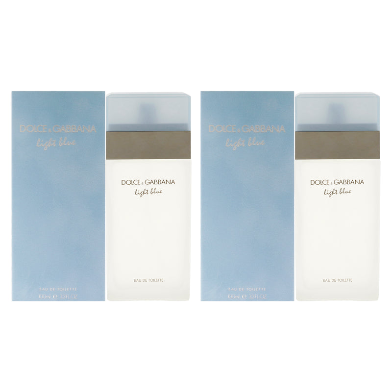 Dolce & Gabbana Light Blue by Dolce and Gabbana for Women - 3.3 oz EDT - Pack of 2