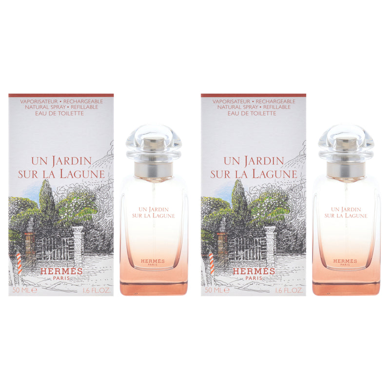 Hermes Un Jardin Sur La Lagune by Hermes for Unisex - 1.6 oz EDT Spray - Pack of 2