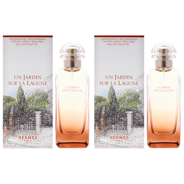 Hermes Un Jardin Sur La Lagune by Hermes for Unisex - 3.3 oz EDT Spray - Pack of 2