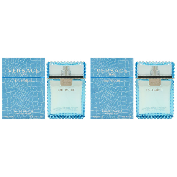 Versace Versace Man Eau Fraiche by Versace for Men - 3.4 oz EDT Spray - Pack of 2