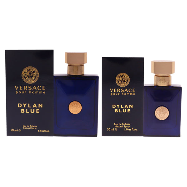 Versace Dylan Blue Kit by Versace for Men - 2 Pc Kit 3.4oz EDT Spray, 1oz EDT Spray