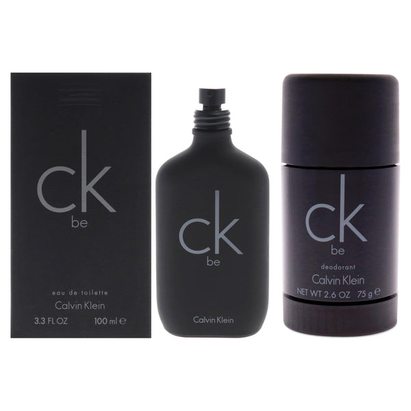 Calvin Klein CK Be Kit by Calvin Klein for Unisex - 2 Pc Kit 3.3oz EDT Spray, 2.6oz Deodorant Stick
