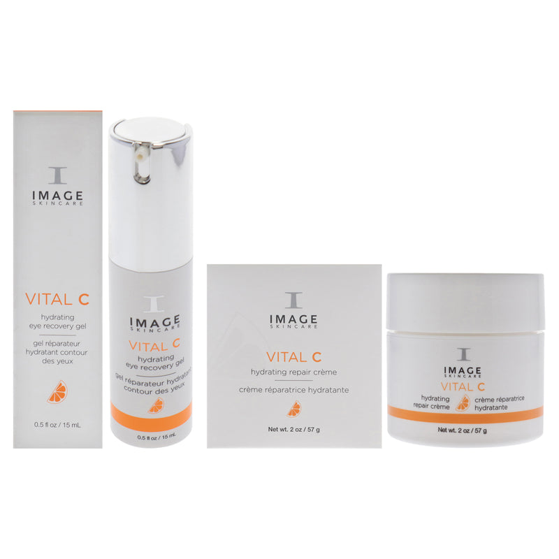 Image Vital C Hydrating Repair Creme and Eye Recovery Gel Kit by Image for Unisex - 2 Pc Kit 2oz Cream, 0.5oz Gel