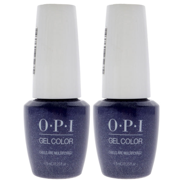 OPI GelColor - GCG 46B Chills Are Multiplying by OPI for Women - 0.25 oz Nail Polish - Pack of 2