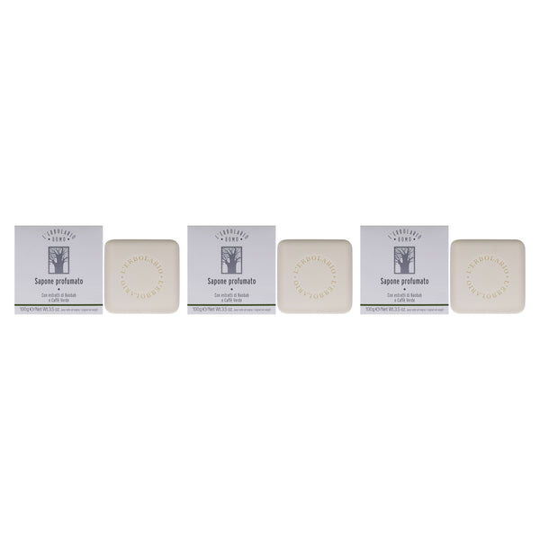 LErbolario Soap - Uomo Baobab - Pack of 3 by LErbolario for Men - 3.5 oz Soap