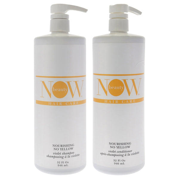 NOW Beauty No Yellow Kit by NOW Beauty for Unisex - 2 Pc Kit 32oz Shampoo, 32oz Conditioner