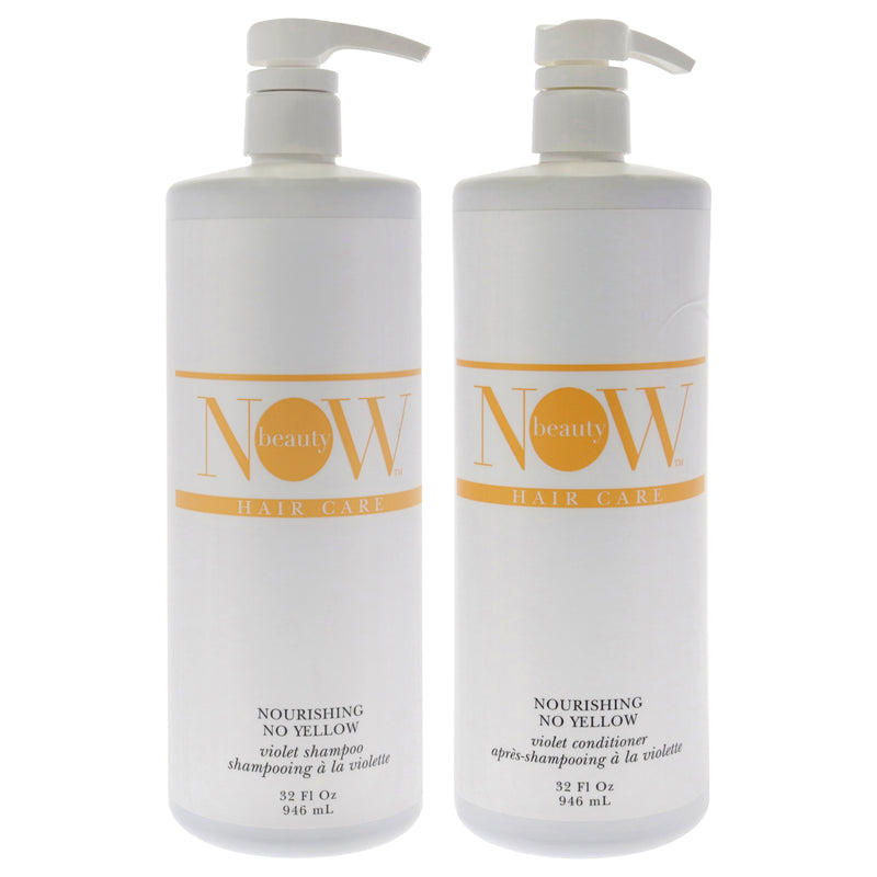 NOW Beauty No Yellow Kit by NOW Beauty for Unisex - 2 Pc Kit 32oz Shampoo, 32oz Conditioner