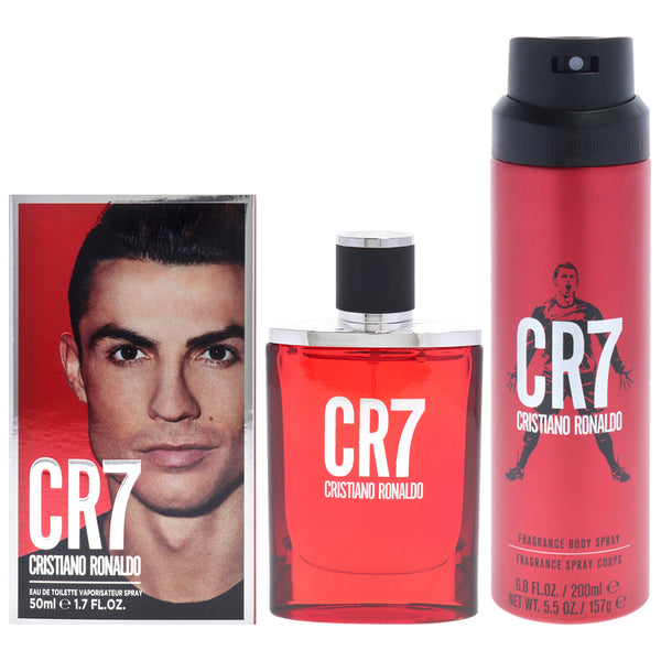 Cristiano Ronaldo CR7 Kit by Cristiano Ronaldo for Men - 2 Pc Kit 1.7 oz EDT Spray, 6.8 oz Body Spray
