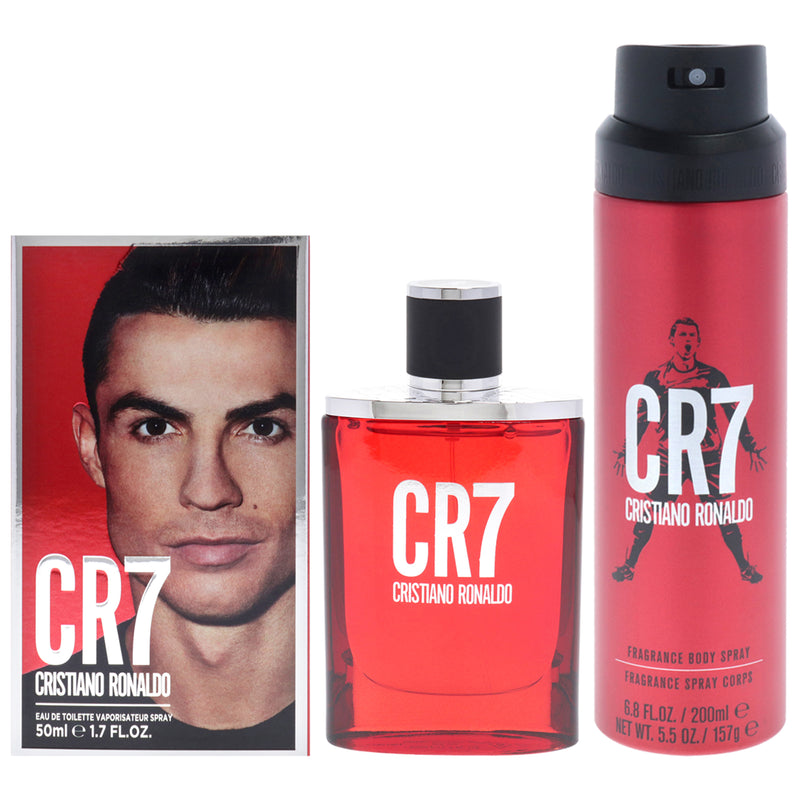 Cristiano Ronaldo CR7 Kit by Cristiano Ronaldo for Men - 2 Pc Kit 1.7 oz EDT Spray, 6.8 oz Body Spray