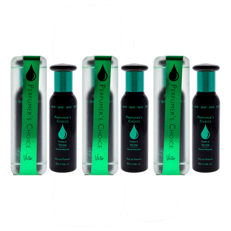 Perfumers Choice Victor by Milton Lloyd for Men - 2.8 oz EDP Spray - Pack of 3