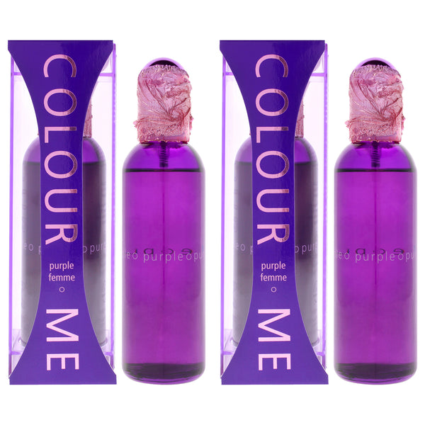 Colour Me Purple by Milton Lloyd for Women - 3.4 oz EDP Spray - Pack of 2