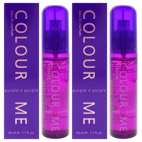 Colour Me Purple by Milton Lloyd for Women - 1.7 oz EDP Spray - Pack of 2