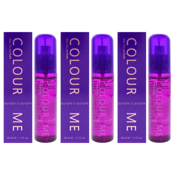 Colour Me Purple by Milton Lloyd for Women - 1.7 oz EDP Spray - Pack of 3