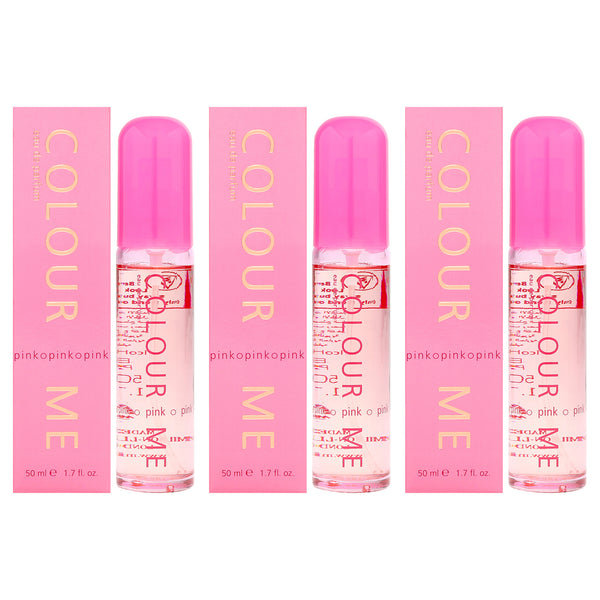 Colour Me Pink by Milton Lloyd for Women - 1.7 oz EDP Spray - Pack of 3