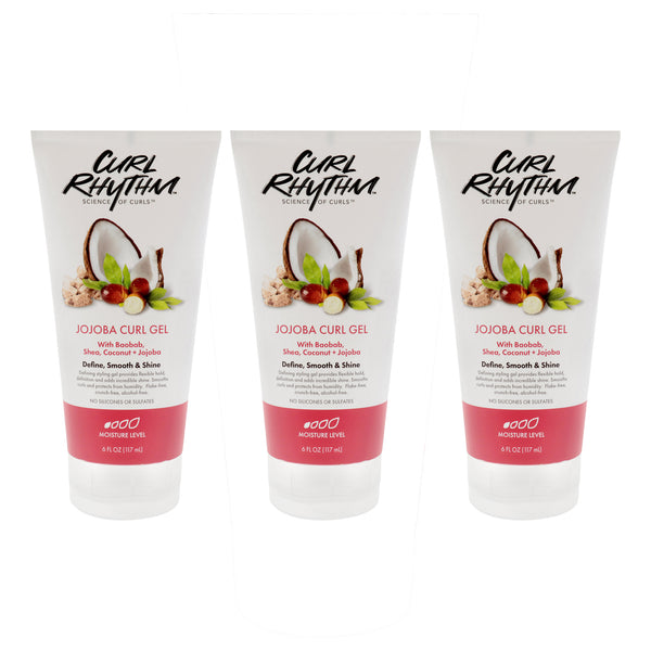 Jojoba Curl Gel by Curl Rhythm for Women - 6 oz Gel - Pack of 3