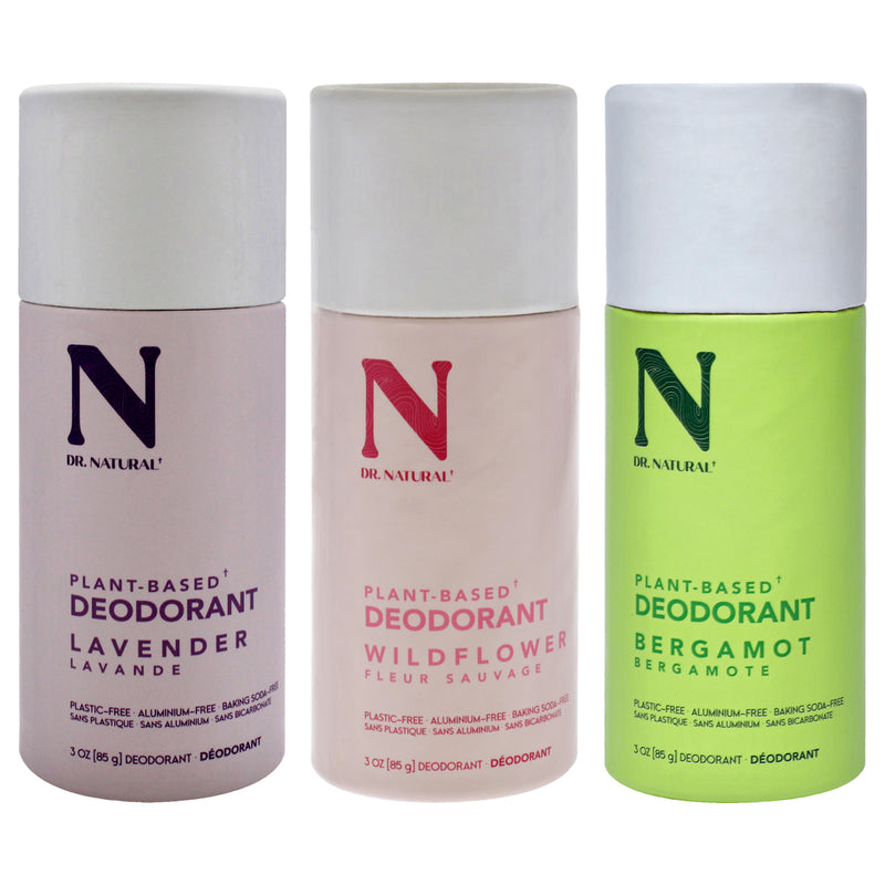 Dr. Natural DeodorantSampler0 by Dr. Natural for Unisex - 3 Pc 3oz Deodorants Stick - Lavender, 3oz Deodorants Stick - Wildflower, 3oz Deodorants Stick - Bergamot