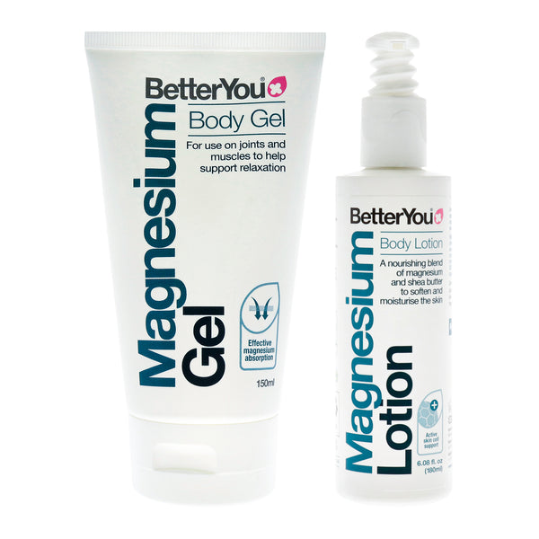 BetterYou BY Original Bundle Kit by BetterYou for Unisex - 2 Pc Kit 5.07oz Magnesium Body Gel, 6.08oz Magnesium Body Lotion